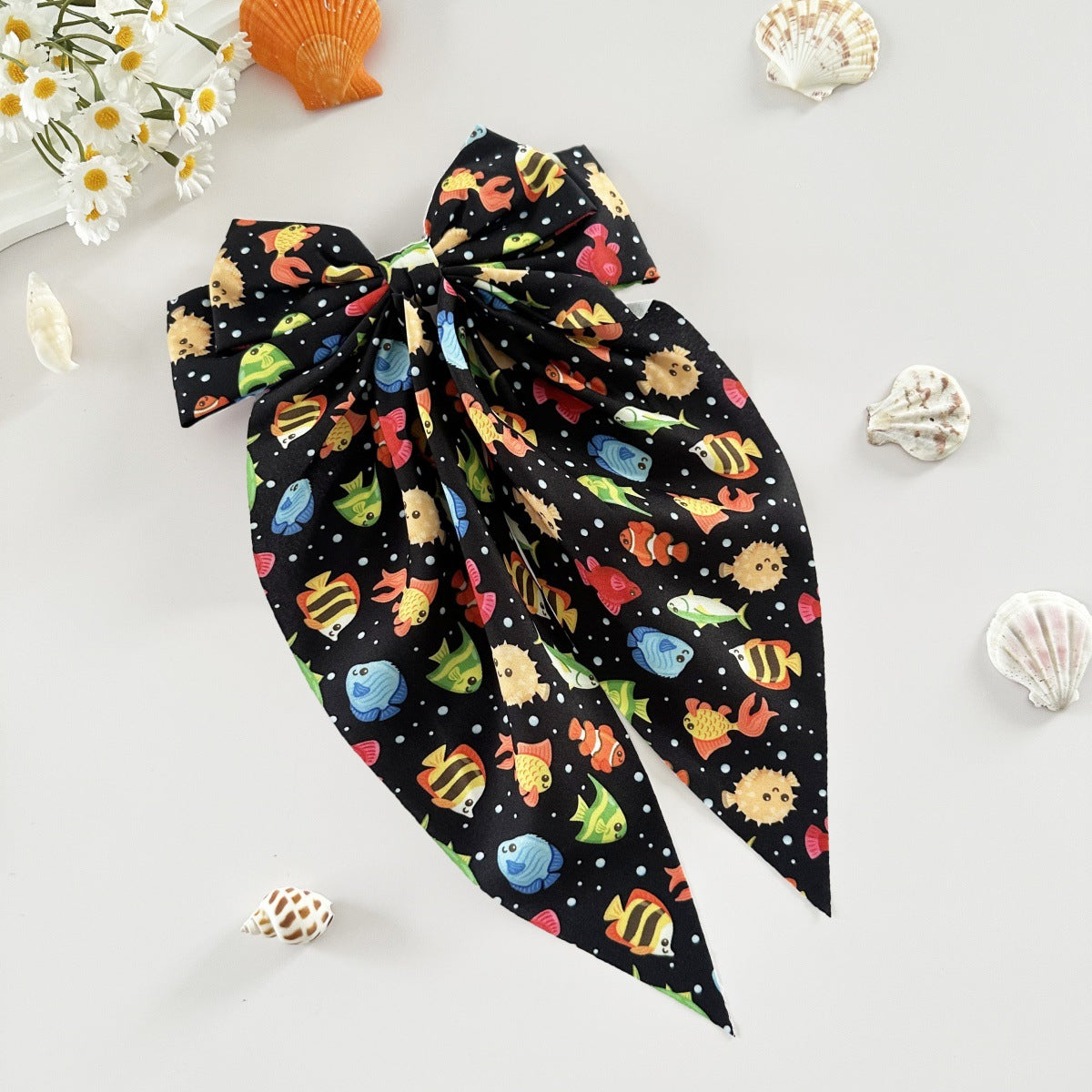 Wholesale Turtle Hairpin Holiday Style Bow Streamer Spring Clip