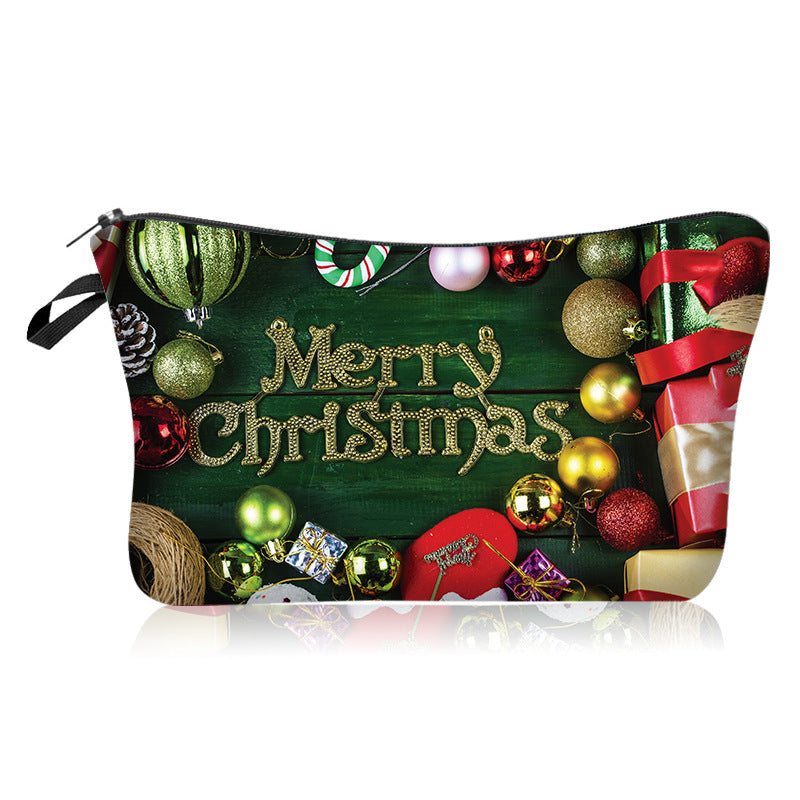 Wholesale Christmas Polyester Cosmetic Bag