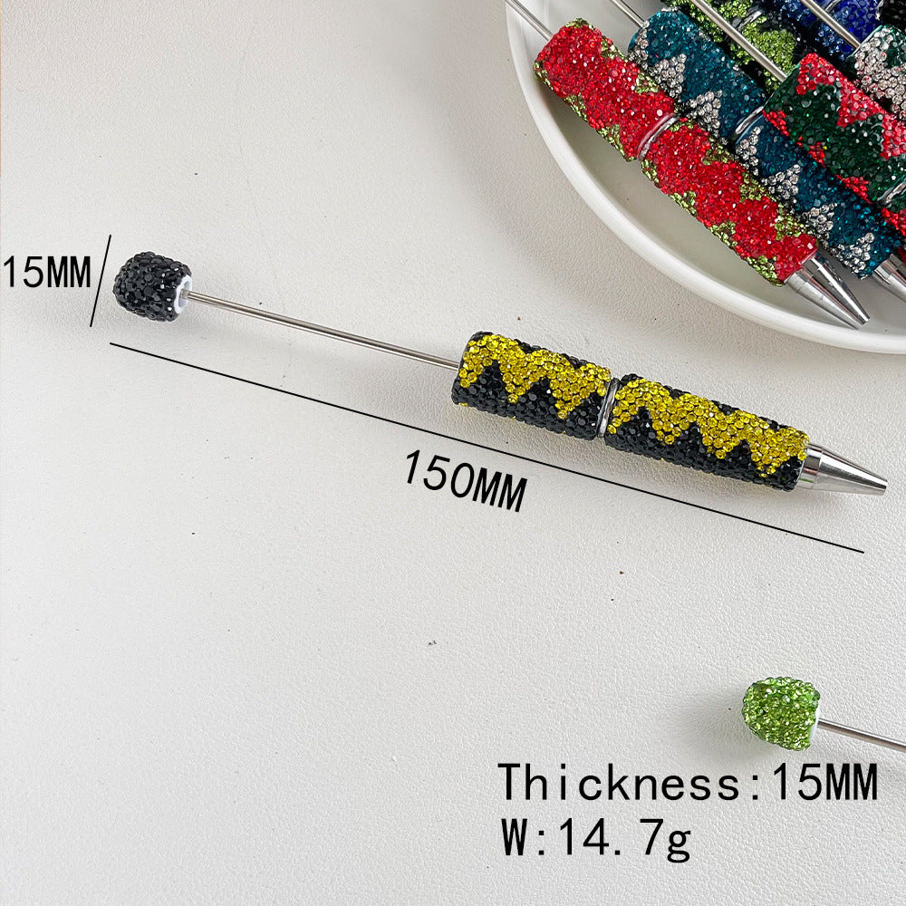 Wholesale 5pcs multi-color full diamond gradient beadable pens