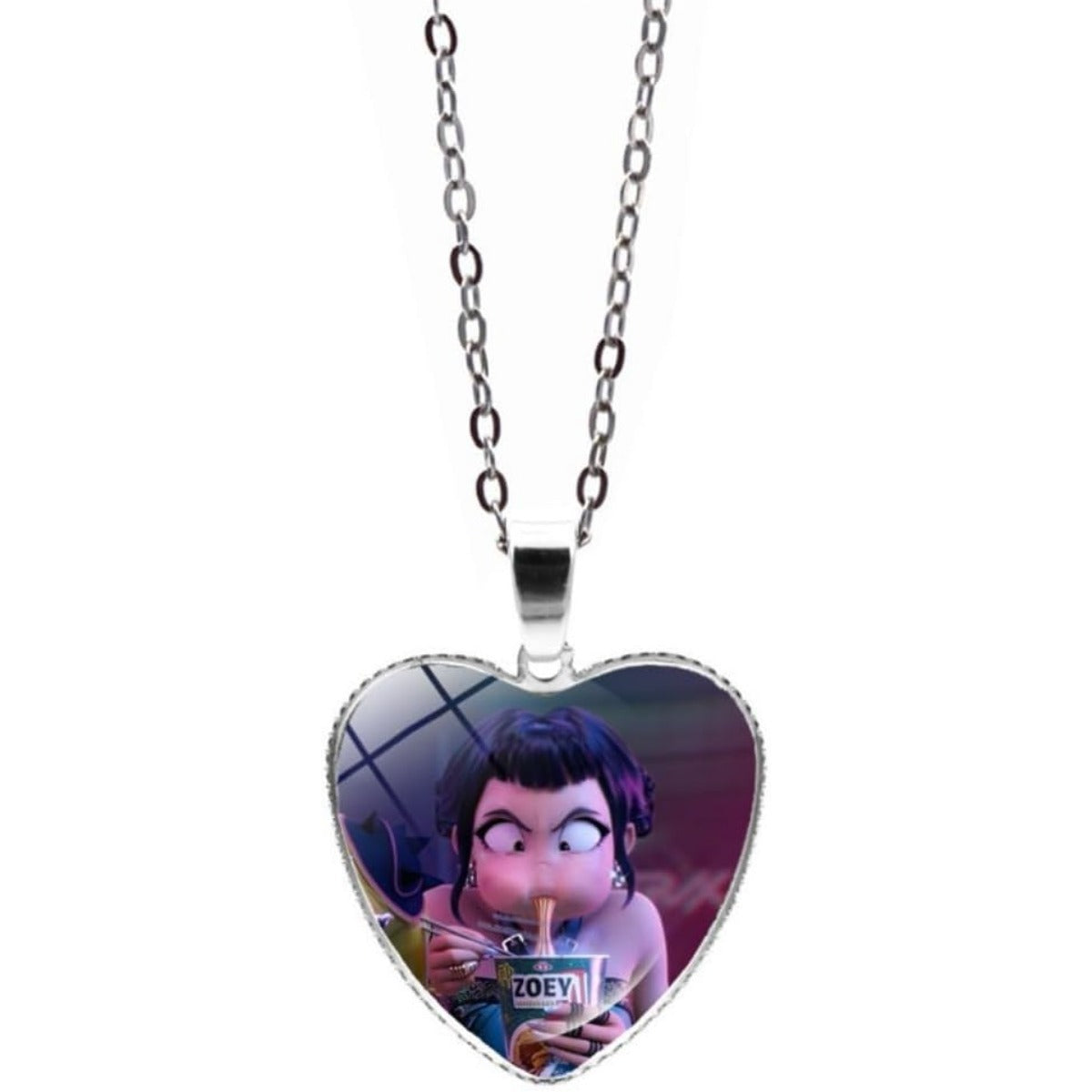 Wholesale Time Gem Peach Heart Necklace