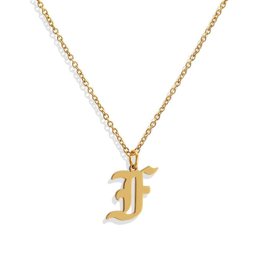Wholesale Capital Letter Pendant Clavicle Chain Necklace
