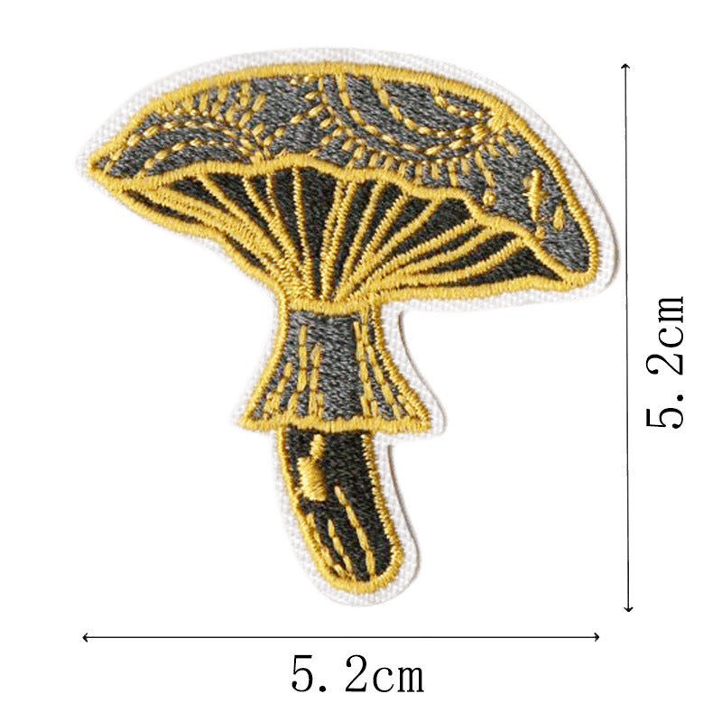 Wholesale Mushroom Embroidery Patches Set Of 14 Iron On DIY Decorative Accent For Clothing Resale