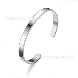 Wholesale Type C Open Stainless Steel Titanium Steel Bracelet