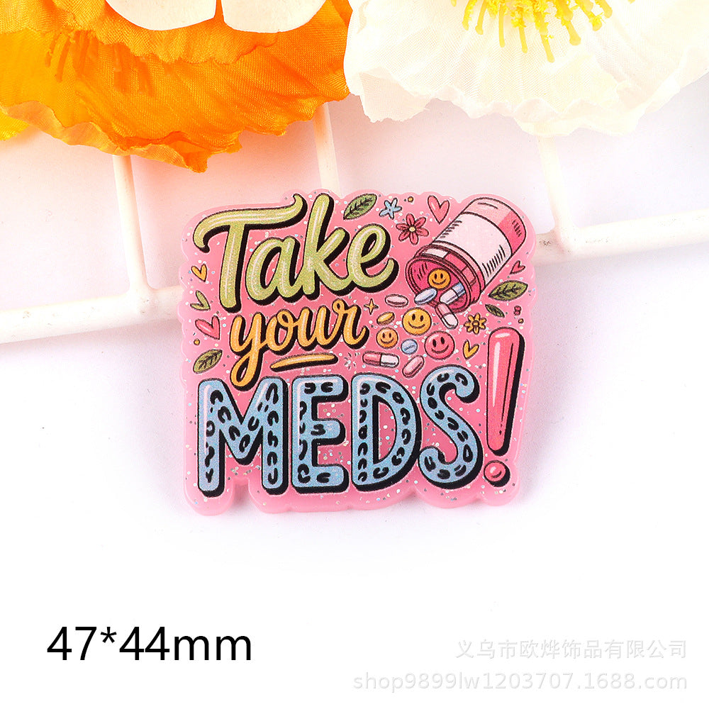 Wholesale 10pcs Cute Cartoon Character Acrylic Flatback Charm