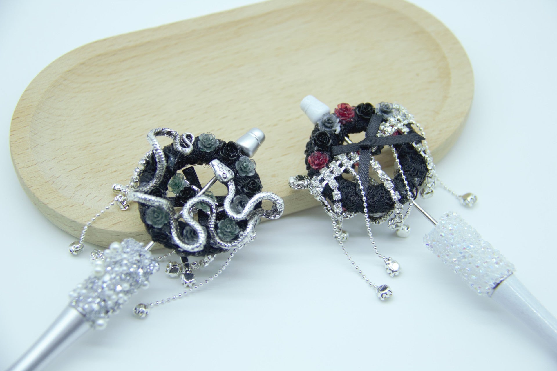 Wholesale Heavy Industry Dark Retro Snake Tassel Ring DIY Jewelry Accessories Beads