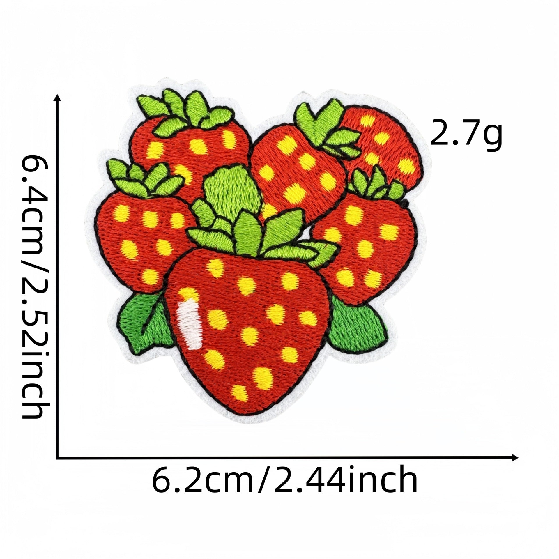 Wholesale Cartoon Strawberry Embroidery Cloth Patch  Embroidery Patch Accessories