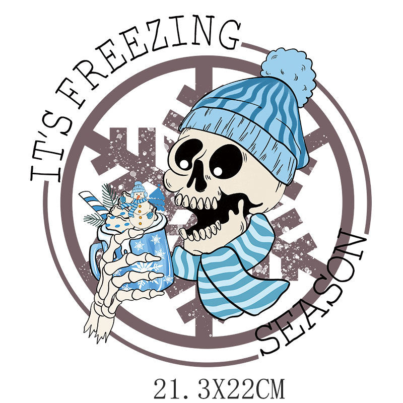 Wholesale 10pcs/pack Blue Snowman Christmas UV DTF Ready to Press Transfers Wraps