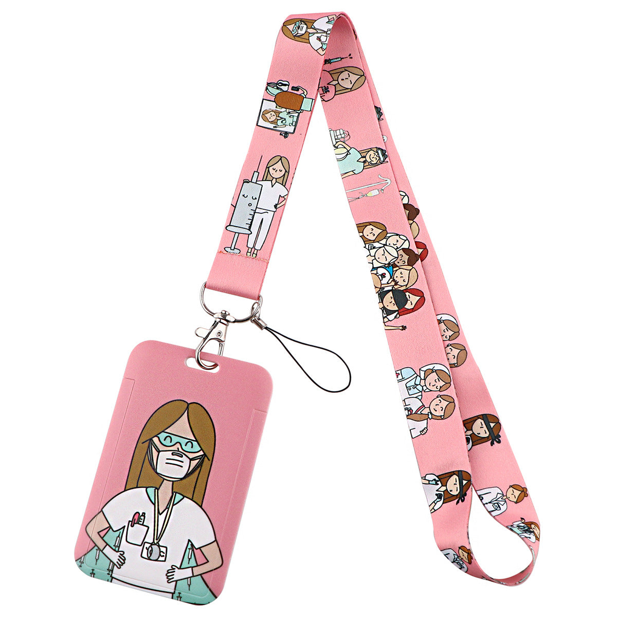 Wholesale Medical Card Holder Ribbon Polyester Cell Phone Lanyard Keychain