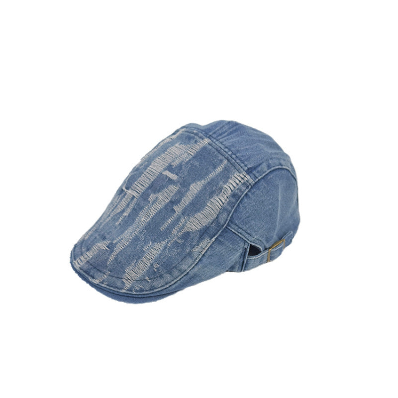 Wholesale Fashion Ripped Denim Retro Front Hat