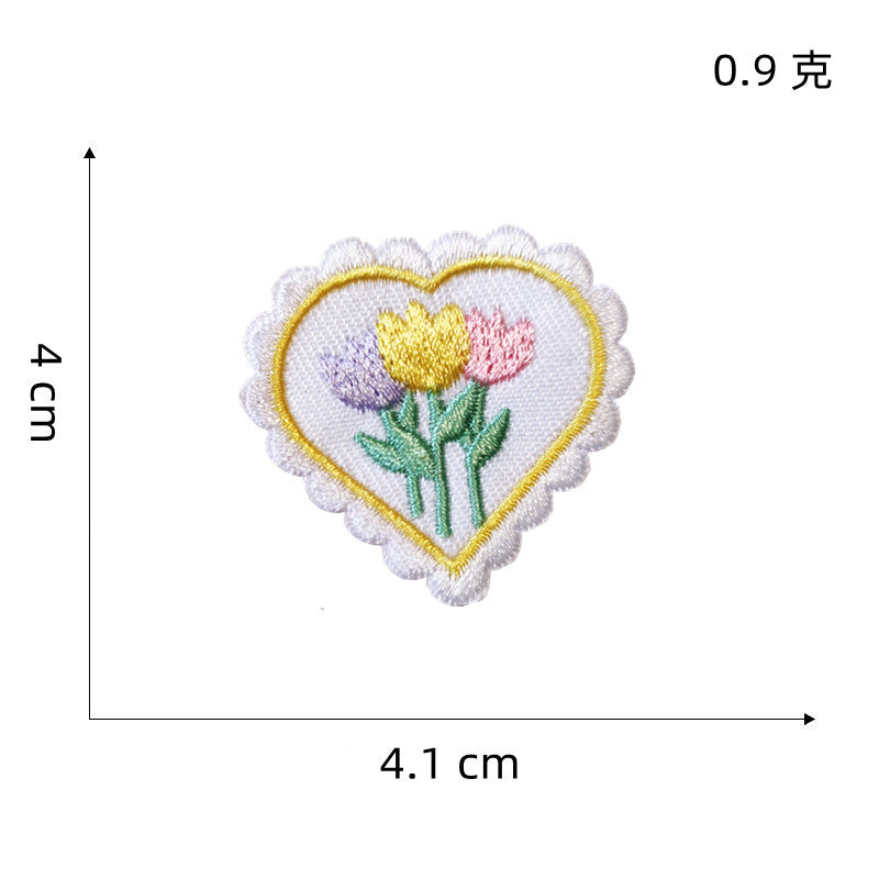 Wholesale DIY Embroidery Cloth Love Patch Fashion Flower Hat Clothes Patch FS