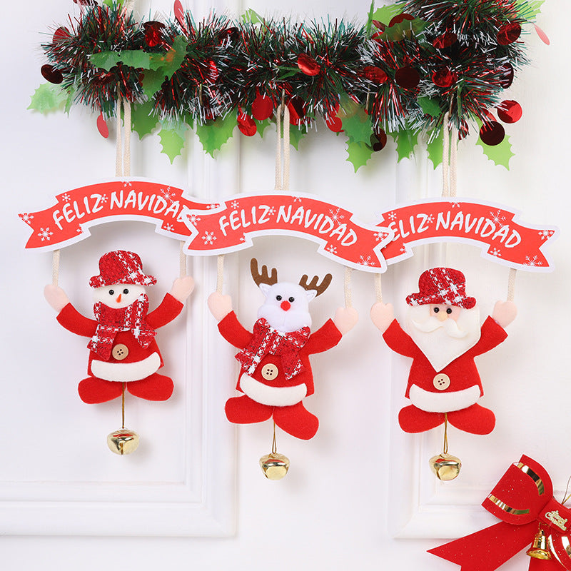 Wholesale Christmas Ornaments Cartoon Santa Claus Snowman Decoration
