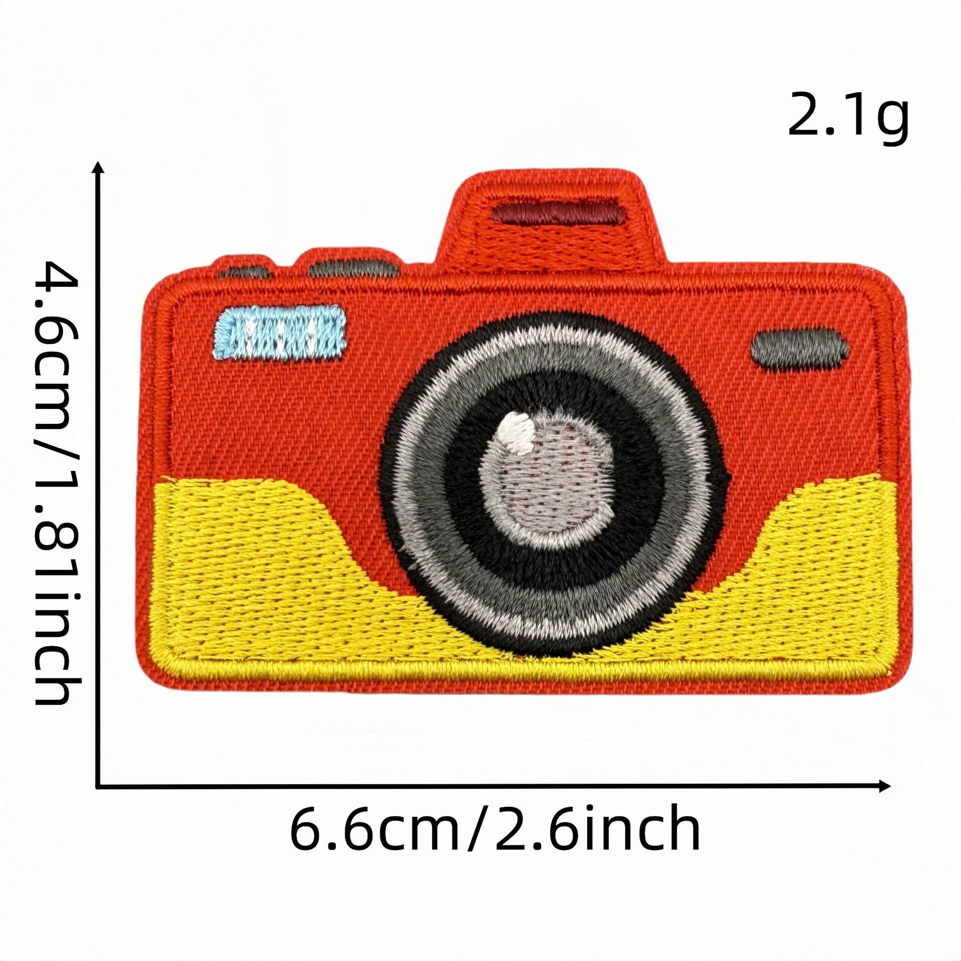 Wholesale Trendy Cartoon Camera Embroidered Iron On Patches For Clothing Decoration DIY Accessory