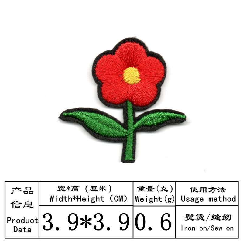 Wholesale Cartoon flower fruit smiley face animal embroidery DIY Patches