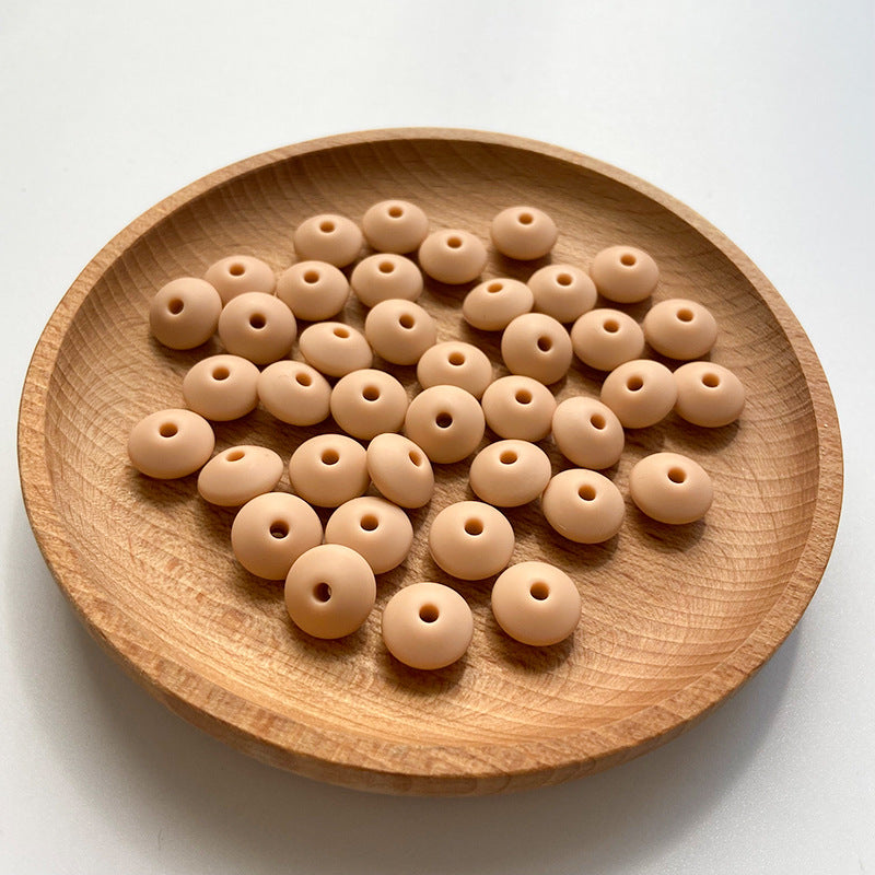 Wholesale 100pcs 12MM DIY Abacus Beads Silicone Small Spacer Beads