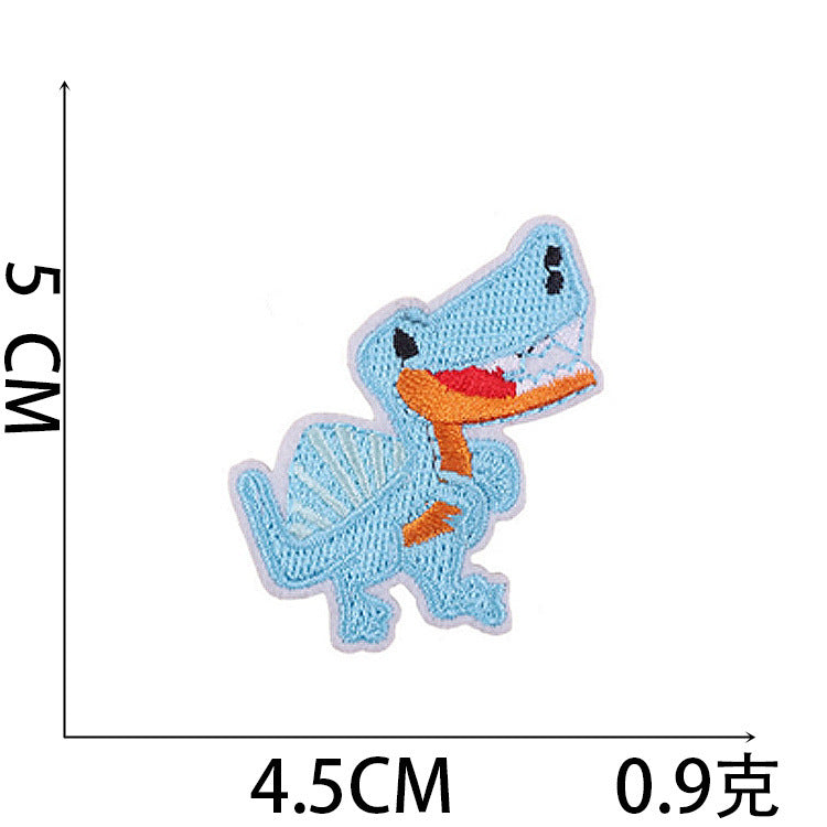 Wholesale Cute Dinosaur Embroidered Patches For Kids Clothing Iron On DIY Fashion Accessory