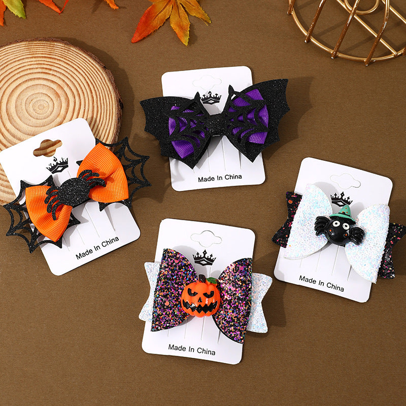 Wholesale Halloween Party Festive Atmosphere Dress Up Bow Props Hairpin