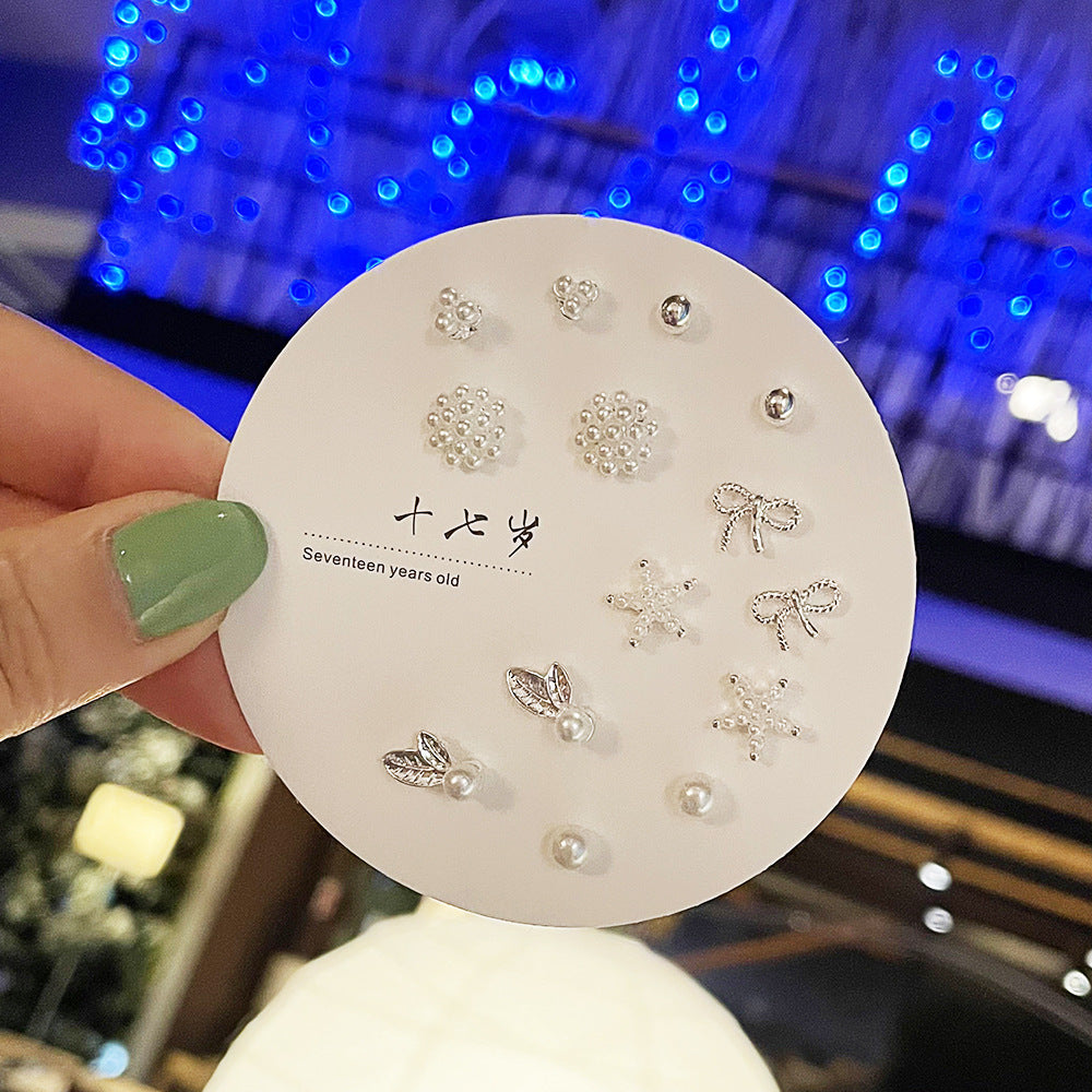 Wholesale One Week Set Combination S925 Silver Earrings