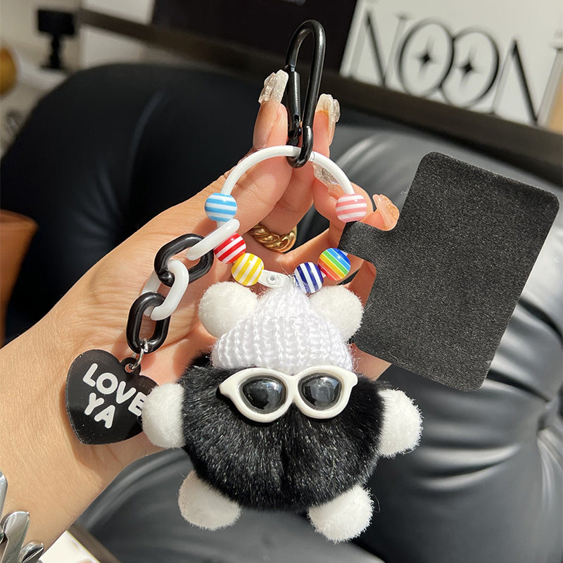 Wholesale Wholesale cute Rex rabbit fur briquettes bag pendants