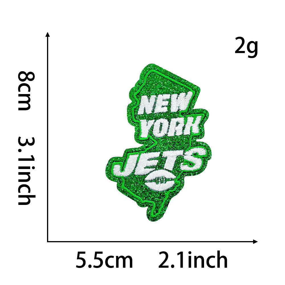 Wholesale Seattle Seahawks Sequin Embroidered Patch State Shape Sew On Applique For Clothing Bags DIY Craft Accessory OLY Exclusive