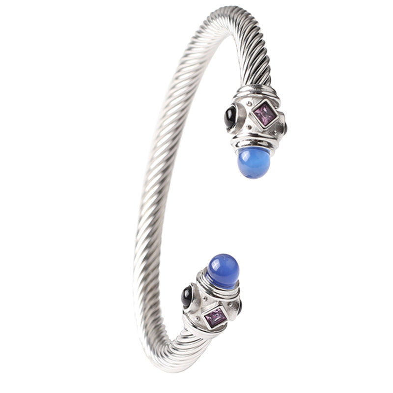 Wholesale Titanium Steel Cable Twist Bracelet