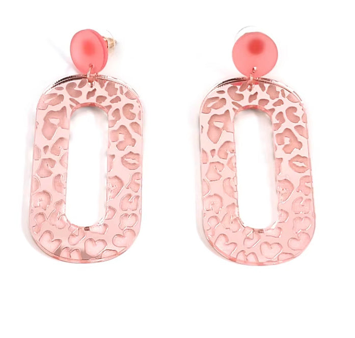 Wholesale Metallic trendy acrylic acetate earrings