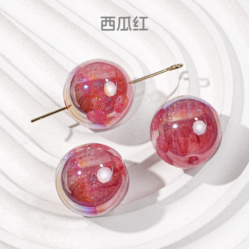 Wholesale 50pcs/1pack Deep Sea Mermaid Bead Accessories Starry Sky Through Hole DIY Beads