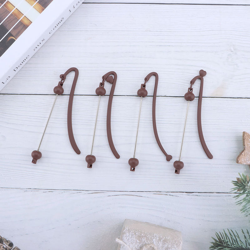 Wholesale New Diy Beaded Bookmarks Children Students Cute Book Clip Pendant Creative Love Five-pointed Star Butterfly Beaded Bookmarks