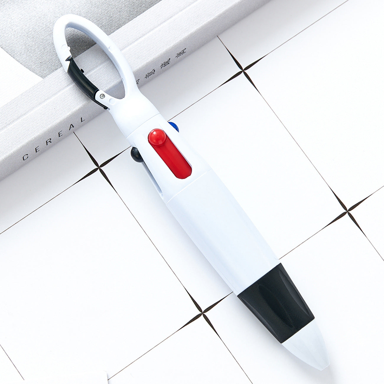 Wholesale Mountaineering Buckle Four Color Jumping Plastic Ballpoint Pen