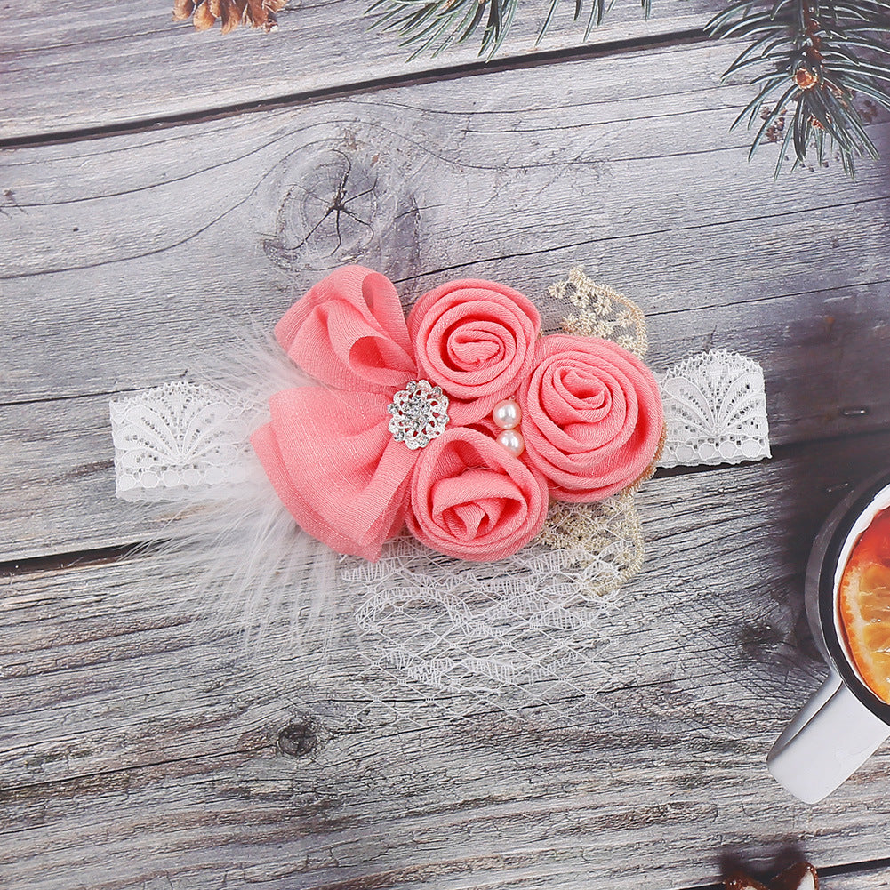 Wholesale Kids Fabric Feather Headband