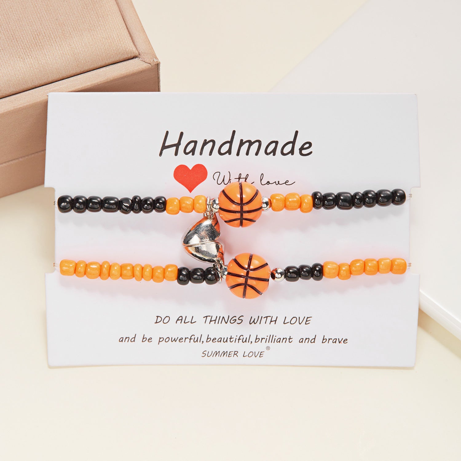 Wholesale Colorful Ball Valentine' s Day Adjustable Bracelet