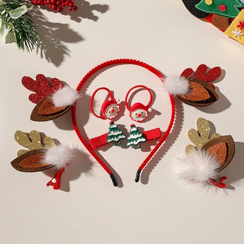 Wholesale Christmas Plush Bow Headband OLY-HD-XHX001