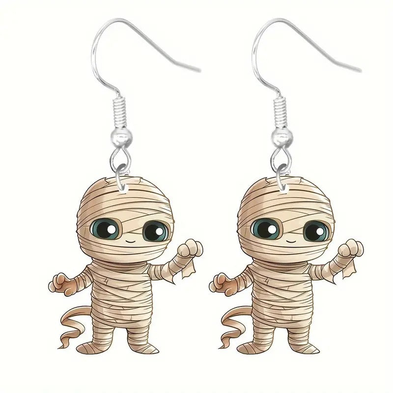 Wholesale Halloween Mummy Pumpkin Black Cat Devil Skeleton Earrings