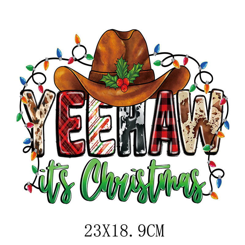 Wholesale Colorful Cartoon Christmas Heat Transfer  UV DTF Ready to Press Transfers Wraps