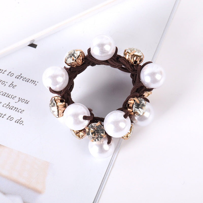 Wholesale Rhinestone Hair Pearl Scrunchies