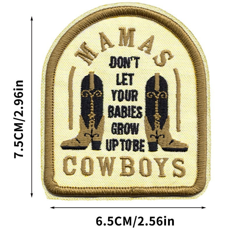 Wholesale Large English Motif Iron On Embroidered Patch No Sew Polyester DIY Applique For Hats Clothing Chic Gift Resale
