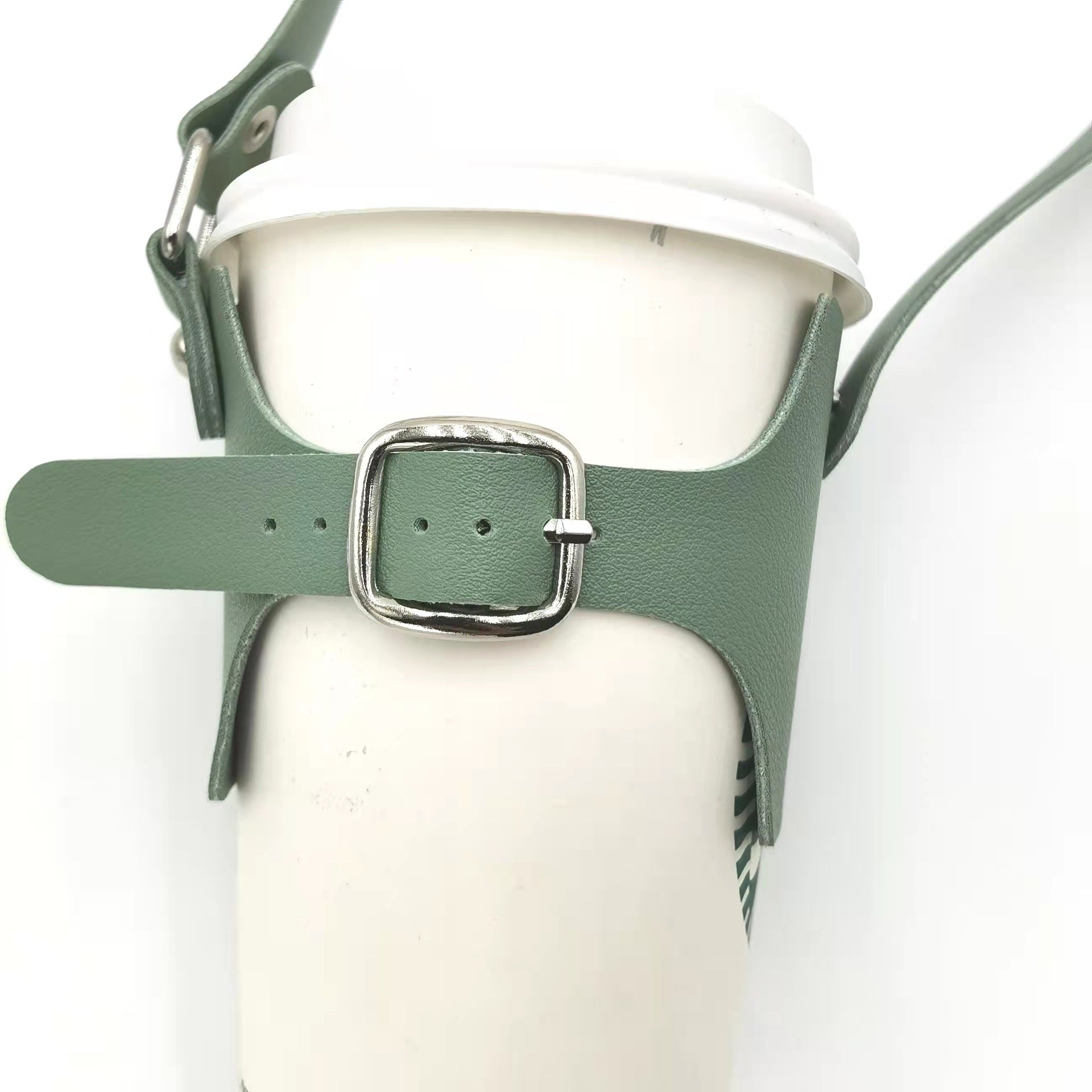 Wholesale Portable Adjustable PU Leather Diameter 75-95mm Cup Holder