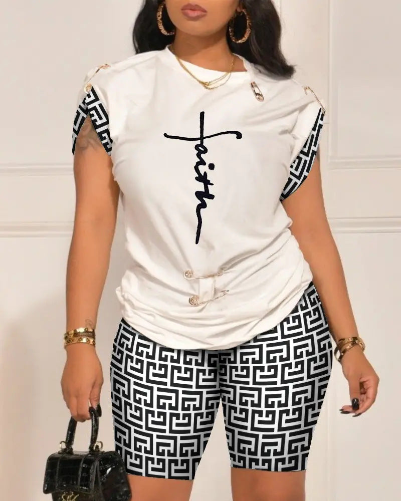 Wholesale Summer Fashion Casual Pin Digital Printing Set