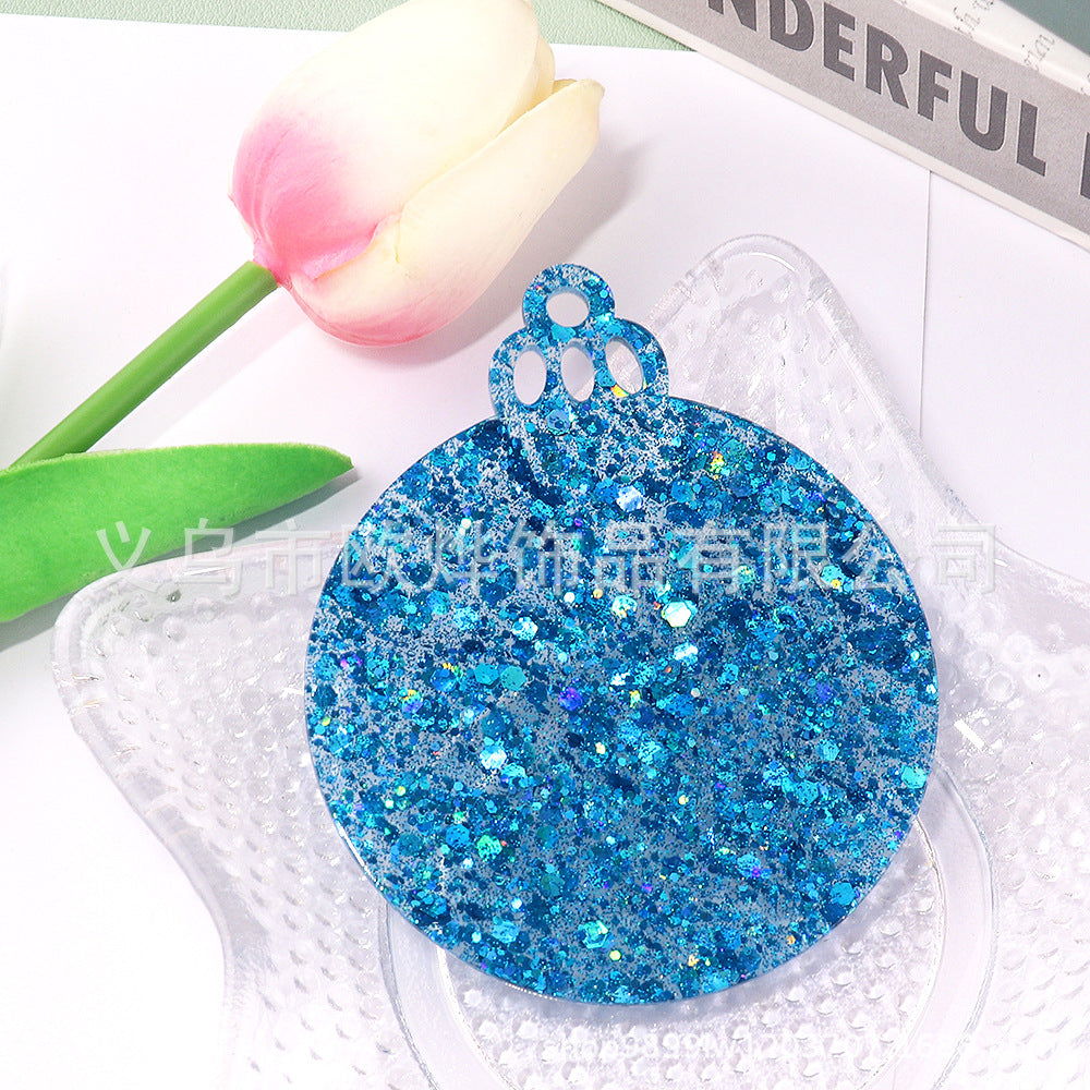 Wholesale 10pcs/ pack Acrylic Christmas Ornaments Decoration DIY Craft Christmas Tree Ornaments Patches