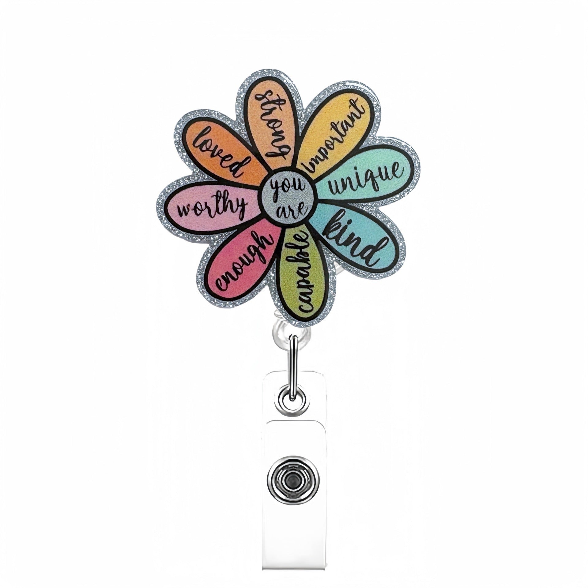 Wholesale acrylic stethoscope bow nurse themed telescopic rotating clip