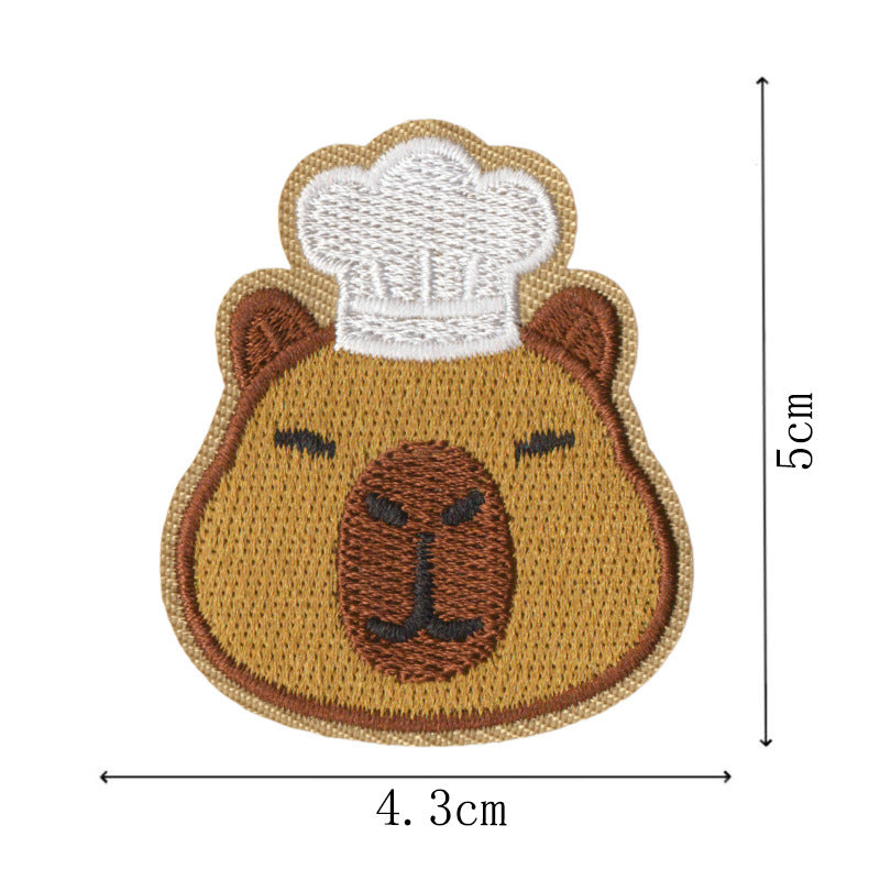 Wholesale Capybara Embroidered Patches Iron On No Sew Repair Set Of 9 For Clothes Backpacks Casual Craft Supply