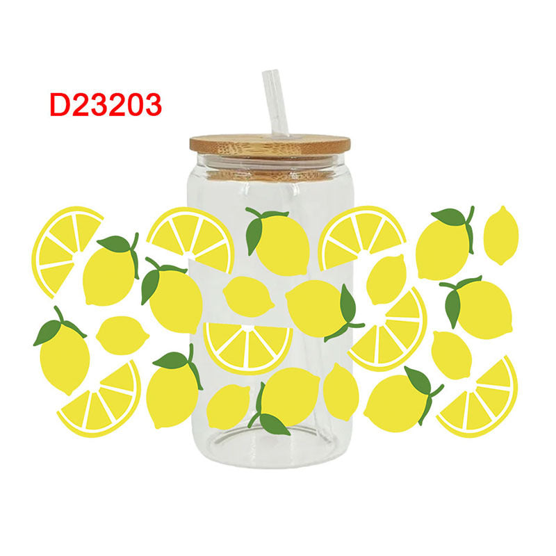 Wholesale Colorful Fruit Series 16oz Cup UV DTF Wraps