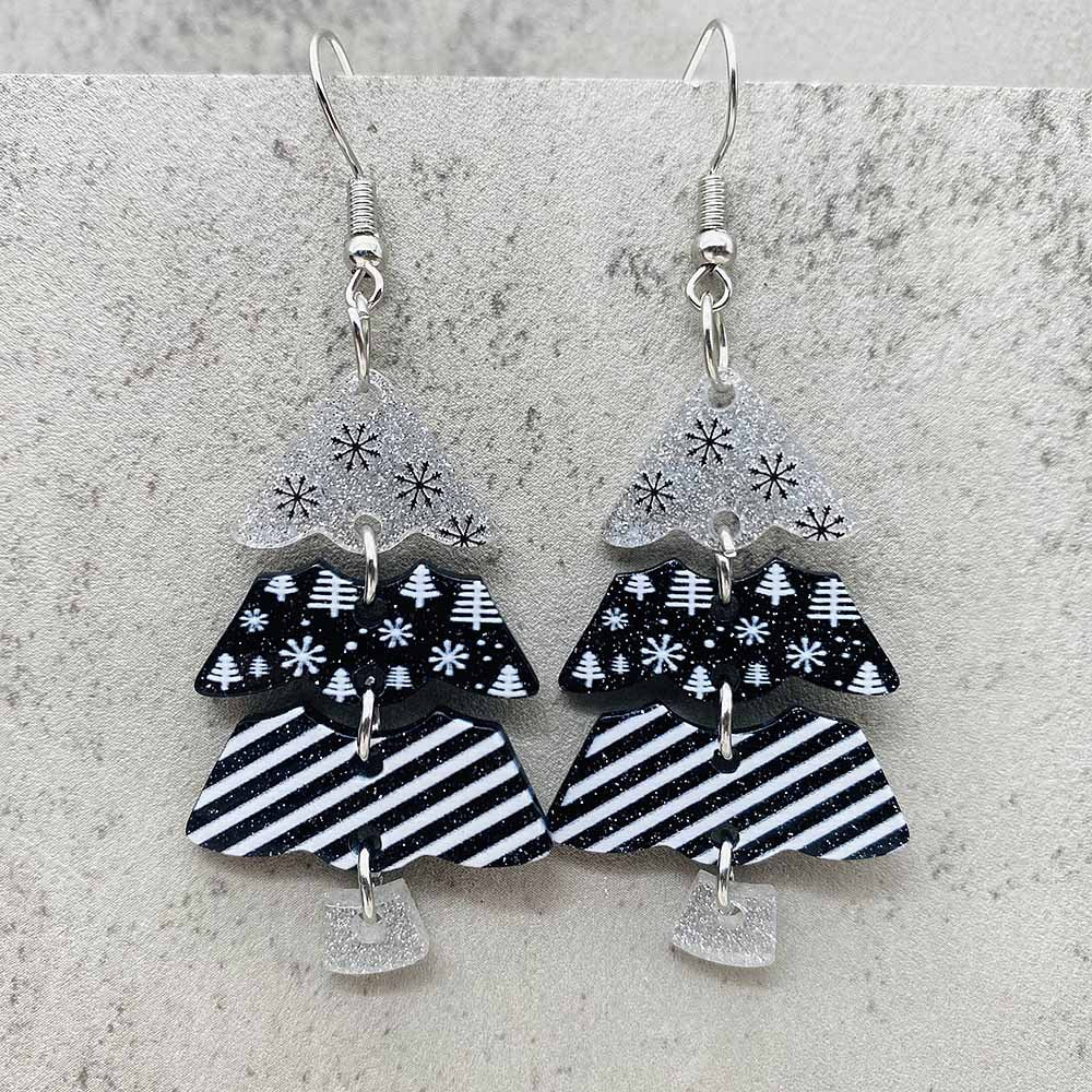 Wholesale New Christmas Earrings Stitched Acrylic Earrings Gift