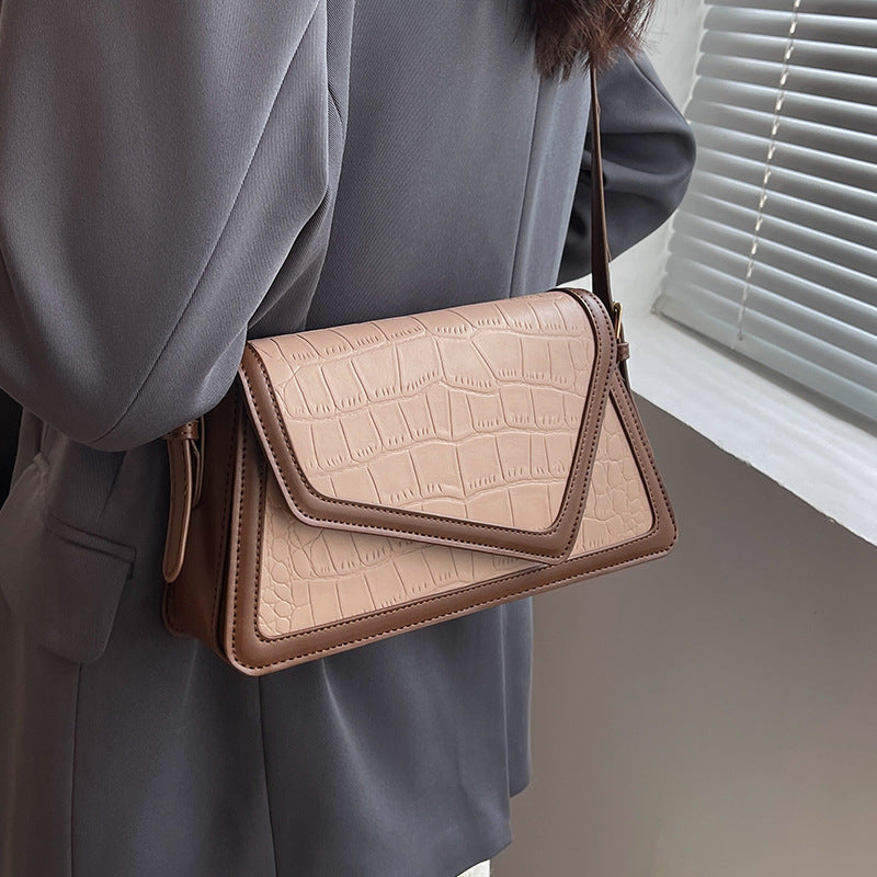 Wholesale Underarm bag trendy stone pattern small square bag versatile shoulder crossbody bag