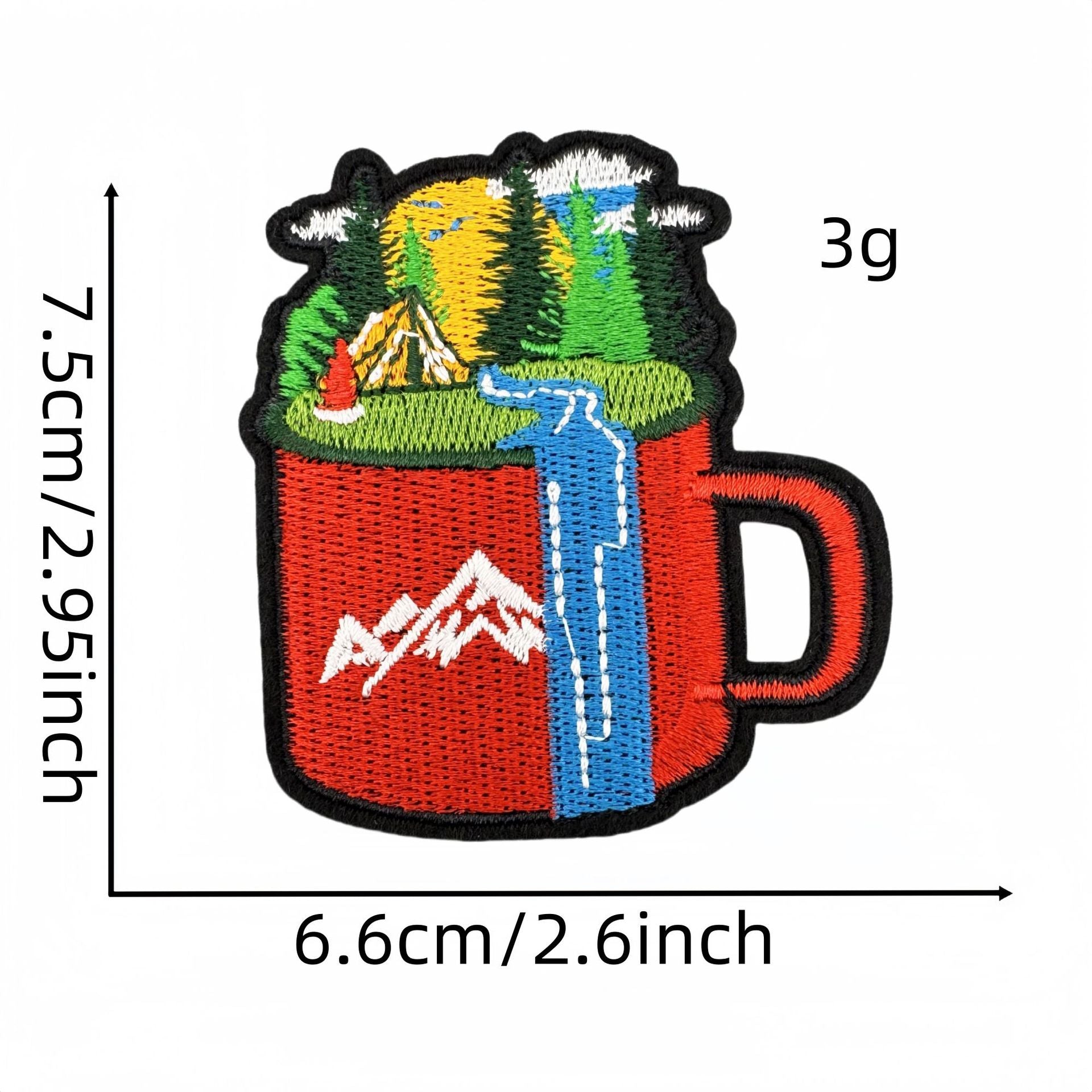 Wholesale  Cartoon Outdoor Scenery Embroidery Cloth DIY Patches Stickers