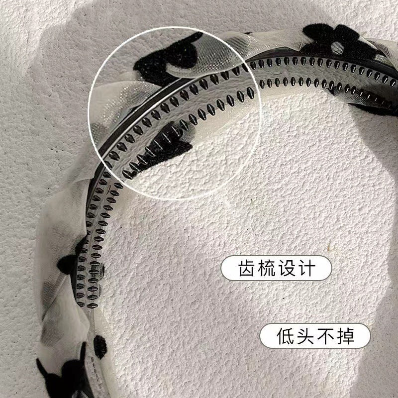 Wholesale Anti-slip toothed braid headband retro French hairpin headband