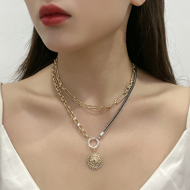 Wholesale Multi-layered Snake Cross Necklace