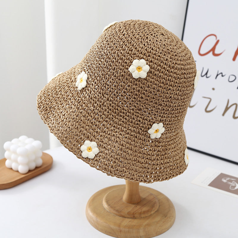 Wholesale Braided Daisy Straw Hats