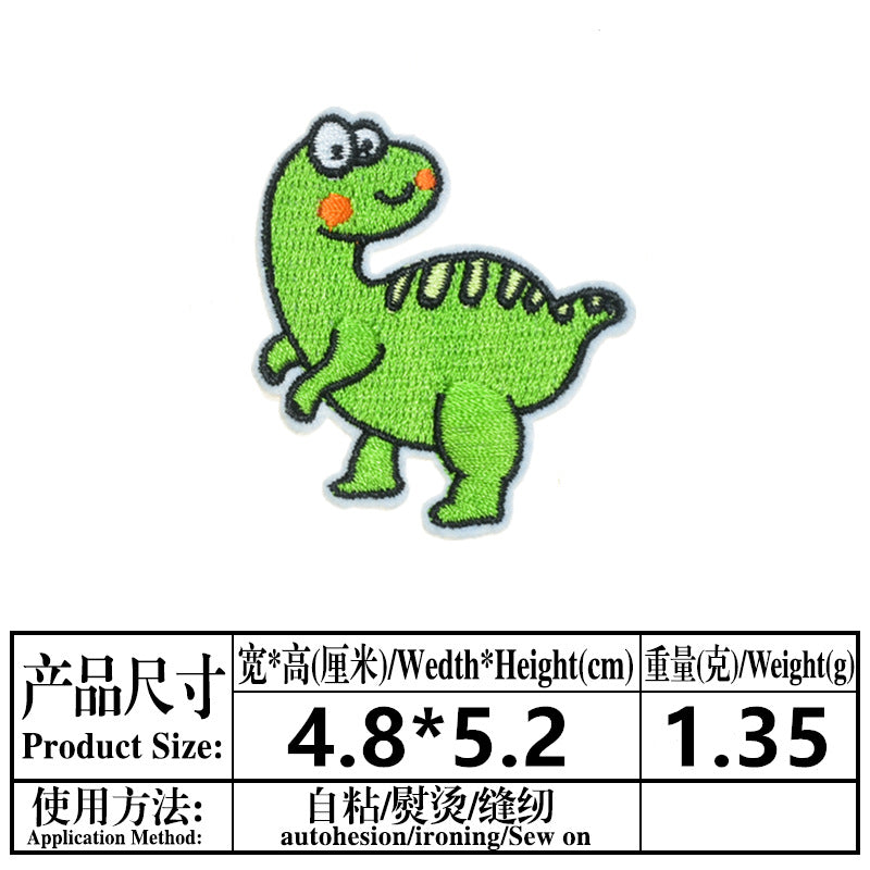Wholesale Cartoon Dinosaur Embroidered Patch Twill Applique Decorative Sewing Accessory For Clothing Towel Gift