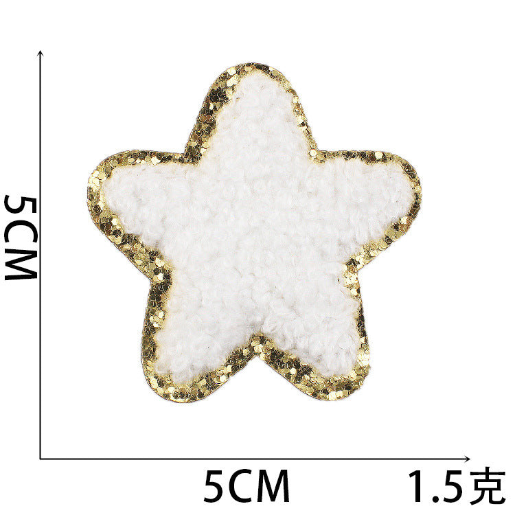 Wholesale Rainbow Embroidered Iron On Patch With Lightning And Five Pointed Star Stylish Clothing Accessory For Casual Wear And Resale