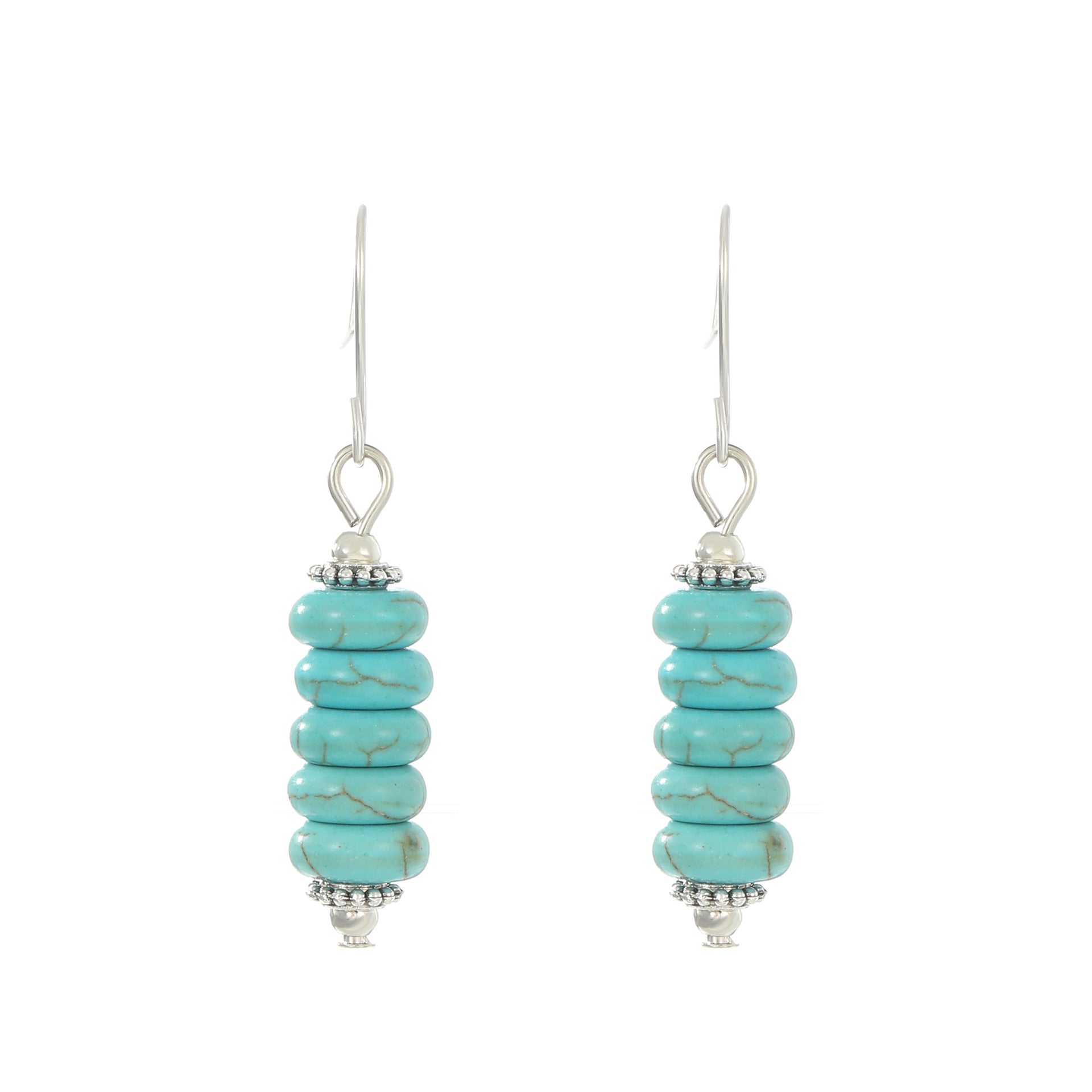 Wholesale Turquoise Vintage Pendant Bohemian Earrings